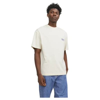 тениска,мъжки,тениски,jack,&,jones,santorini,back,short,sleeve,t,shirt,buttercream,(white)