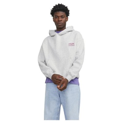 суичър,мъжки,пуловери,jack,&,jones,santorini,graphic,hoodie,white,melange,(white)