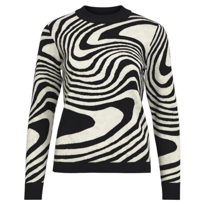 блуза,дамски,пуловери,дамски,плетени,дрехи,object,ray,sweater,black,pattern,sandshell,zebra,(white)