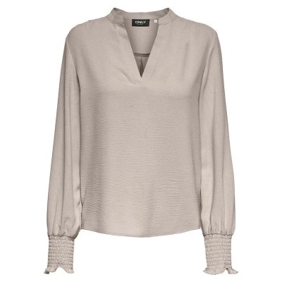 дамски,блузи,дамски,ризи,only,mette,v,long,sleeve,blouse,beige,(gray,morn)