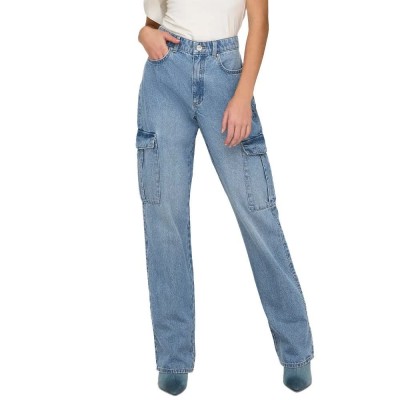 дънки,дамски,панталони,only,riley,straight,cargo,pim875,high,waist,jeans,blue,(light,blue,denim)