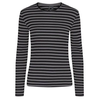 тениска,дамски,тениски,pieces,ruka,long,sleeve,t,shirt,december,sky,stripes,black,(black,grey)