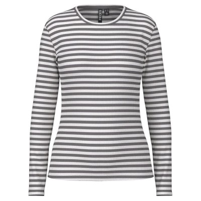 тениска,дамски,тениски,pieces,ruka,long,sleeve,t,shirt,december,sky,stripes,cloud,dancer,(white,grey)