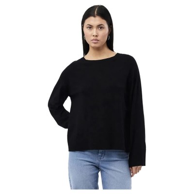 блуза,дамски,пуловери,дамски,плетени,дрехи,pieces,sia,sweater,black,(black)