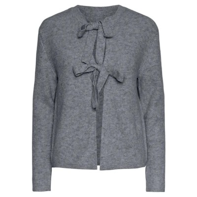 жилетка,дамски,пуловери,дамски,плетени,дрехи,pieces,silly,cardigan,medium,grey,melange,(grey)