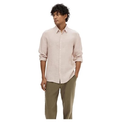 риза,с,дълъг,ръкав,мъжки,ризи,selected,regkylian,long,sleeve,shirt,beige