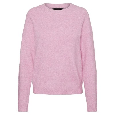 блуза,дамски,пуловери,дамски,плетени,дрехи,vero,moda,doffy,sweater,fuchsia,pink,detail,melange,(pink)