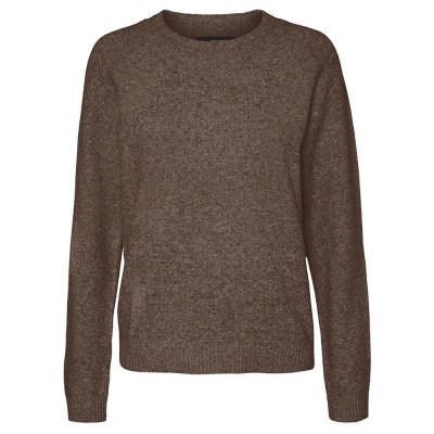 блуза,дамски,пуловери,дамски,плетени,дрехи,vero,moda,doffy,sweater,pinecone,detail,melange