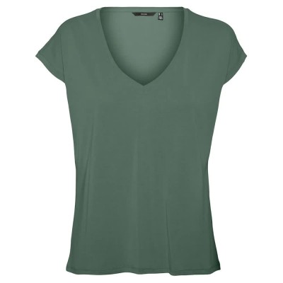 тениска,дамски,тениски,vero,moda,curve,filli,short,sleeve,v,neck,t,shirt,green,(laurel,wreath)