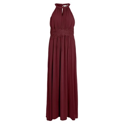 рокля,дамски,поли,и,рокли,vila,milina,sleeveless,long,dress,cabernet,detail,elastic,(red)