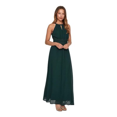рокля,дамски,поли,и,рокли,vila,milina,sleeveless,long,dress,green,(scarab,detail,elastic)