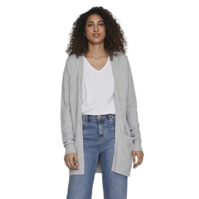 жилетка,дамски,пуловери,дамски,плетени,дрехи,vila,ril,open,cardigan,grey,(medium,grey,melange)