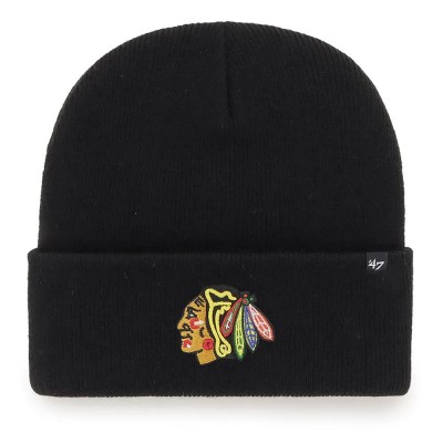 шапка,всички,шапки,47,nhl,chicago,blackhawks,haymaker,h,beanie,black,ka