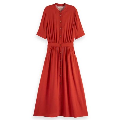 рокля,дамски,поли,и,рокли,scotch,&,soda,177252,long,sleeve,long,dress,red