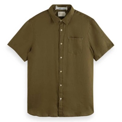 риза,с,къс,ръкав,мъжки,ризи,scotch,&,soda,177148,short,sleeve,shirt,brown