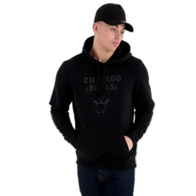 суичър,мъжки,пуловери,new,era,nba,regular,chicago,bulls,hoodie,black,(black)