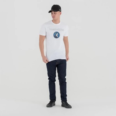тениска,мъжки,тениски,new,era,nba,regular,minnesota,timberwolves,short,sleeve,t,shirt,white,(white)