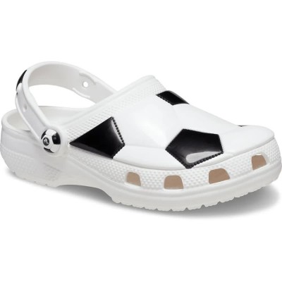 детски,сандали,и,чехли,crocs,classic,soccer,ball,clogs,white,black,(white)