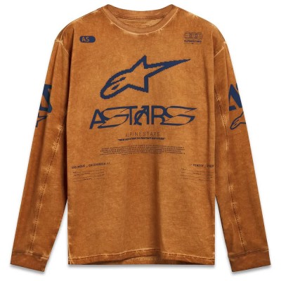 тениска,мъжки,тениски,alpinestars,nook,long,sleeve,t,shirt,root,beer,(brown)
