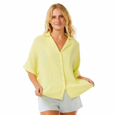 риза,с,къс,ръкав,дамски,блузи,дамски,ризи,rip,curl,premium,surf,short,sleeve,shirt,yellow