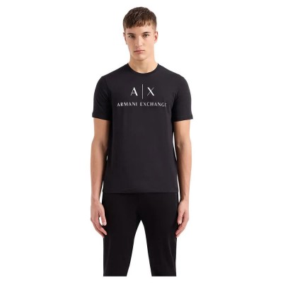 тениска,мъжки,тениски,armani,exchange,8nztcj,short,sleeve,t,shirt,black
