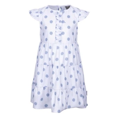 рокля,детски,поли,и,рокли,trespass,subtle,short,sleeve,dress,spotty,print,(white)