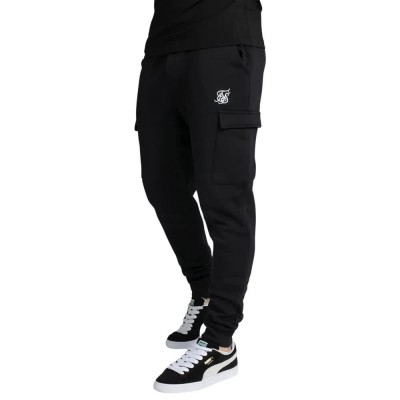 панталони,мъжки,панталони,siksilk,essential,cargo,pants,black