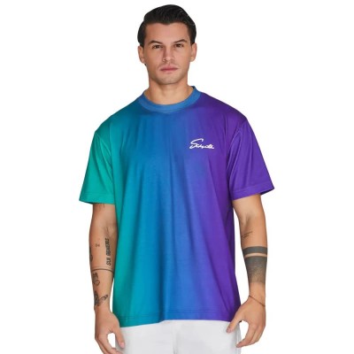тениска,мъжки,тениски,siksilk,script,fade,short,sleeve,t,shirt,green,purple,(purple)
