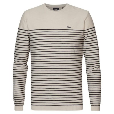 блуза,мъжки,пуловери,petrol,industries,kwr201,sweater,antique,white,melee,(beige)