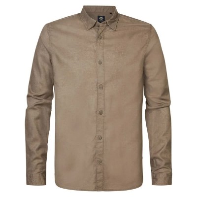 риза,с,дълъг,ръкав,мъжки,ризи,petrol,industries,sil403,long,sleeve,shirt,dark,sand,(beige)