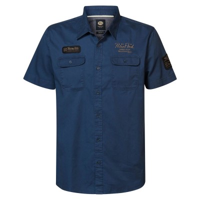 риза,с,къс,ръкав,мъжки,ризи,petrol,industries,sis411,short,sleeve,shirt,blue