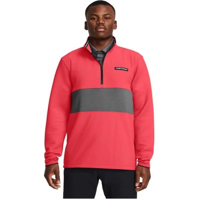 блуза,мъжки,пуловери,under,armour,golf,storm,daytona,half,zip,sweatshirt,red,(814)
