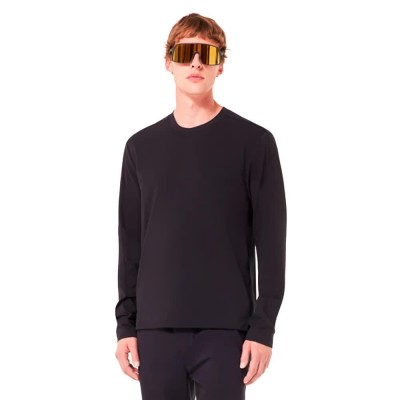 тениска,мъжки,тениски,oakley,all,day,long,sleeve,t,shirt,black,(blackout)