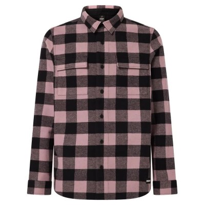 карирана,риза,мъжки,ризи,oakley,bear,cozy,flannel,long,sleeve,shirt,toadstool,black,check,(black,pink)