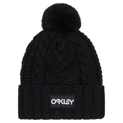 шапка,всички,шапки,oakley,harper,pom,beanie,black,white,logo,(black)
