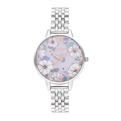 часовник,часовници,olivia,burton,ob16an05,watch,silver,(silver,silver,lilac)