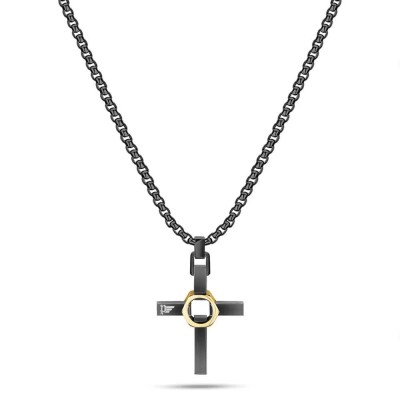 бижутерия,police,peagn2211313,necklace,silver,(black)