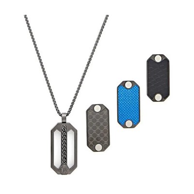 бижутерия,police,pejgn2009202,necklace,silver,(grey)