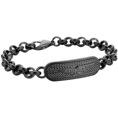 бижутерия,police,pj26402bsu.02,bracelet,silver,(black)