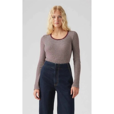 тениска,дамски,тениски,levi´s,®,dry,goods,waffle,long,sleeve,t,shirt,red,(red)