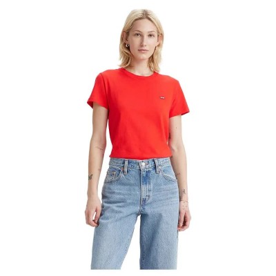 тениска,дамски,тениски,levi´s,®,perfect,short,sleeve,t,shirt,red,poppy,red,(orange)