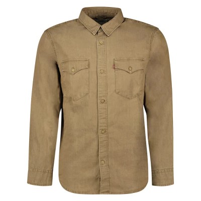 риза,с,дълъг,ръкав,мъжки,ризи,levi's®,relaxed,fit,western,long,sleeve,shirt,brown