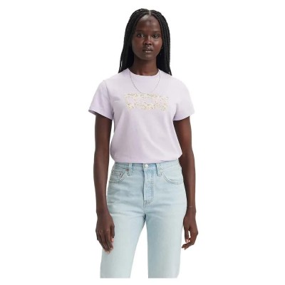 тениска,дамски,тениски,levi´s,®,the,perfect,short,sleeve,t,shirt,purple,janeesah,floral,b,2756,(purple)