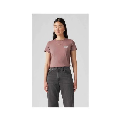 тениска,дамски,тениски,levi´s,®,the,perfect,short,sleeve,t,shirt,red,(red,sunrise,bw,shine)
