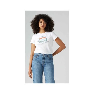 тениска,дамски,тениски,levi´s,®,the,perfect,short,sleeve,t,shirt,white,motel,bw,bright,w,(white)