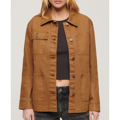 яке,дамски,якета,и,палта,superdry,canvas,chore,jacket,denim,co,tobacco,brown