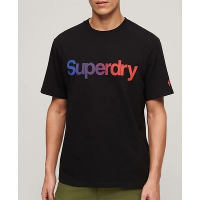 тениска,мъжки,тениски,superdry,core,logo,loose,short,sleeve,t,shirt,black,(black,fade)