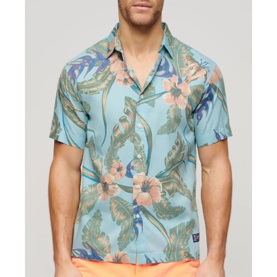 риза,с,къс,ръкав,мъжки,ризи,superdry,hawaiian,short,sleeve,shirt,eden,hawaiian,blue,(multicolor)