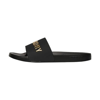 мъжки,джапанки,и,чехли,superdry,logo,pool,slides,black,metallic,gold,(black)