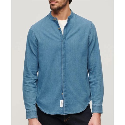 тениска,мъжки,тениски,superdry,merchant,grandad,long,sleeve,t,shirt,blue,(heavy,wash)